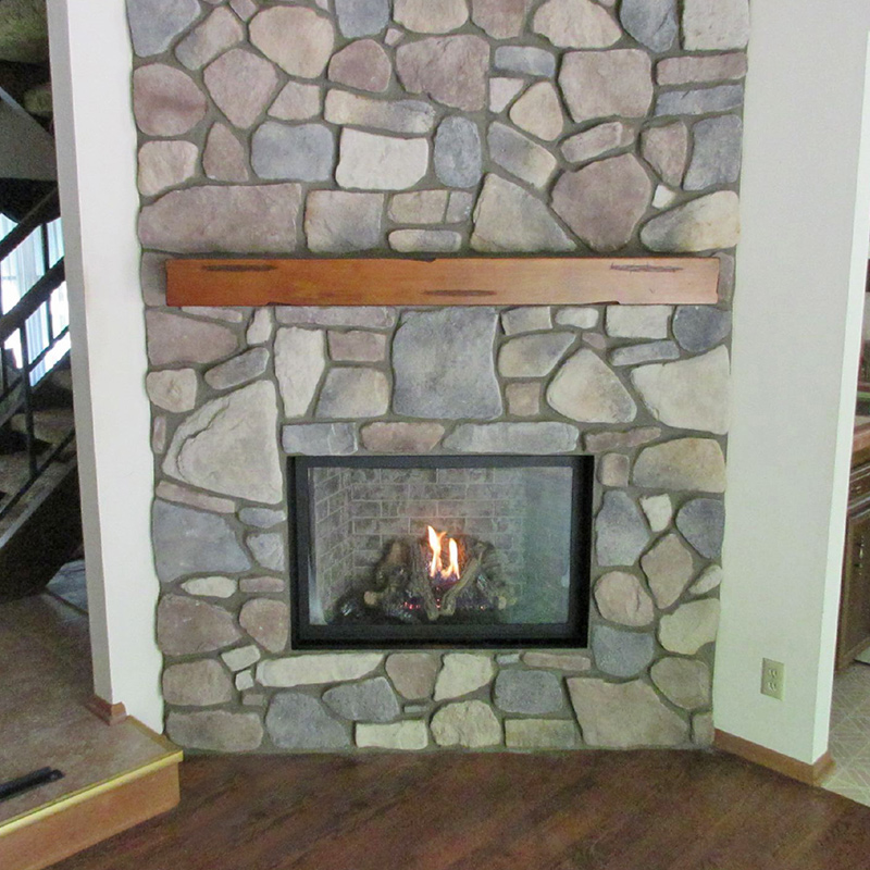 Custom Stone Fireplace - vernon wi