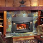 wood burning fireplace