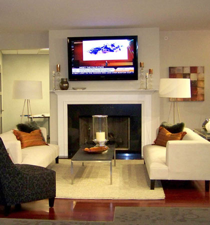 pewaukee wi living room decorating furniture around fireplace