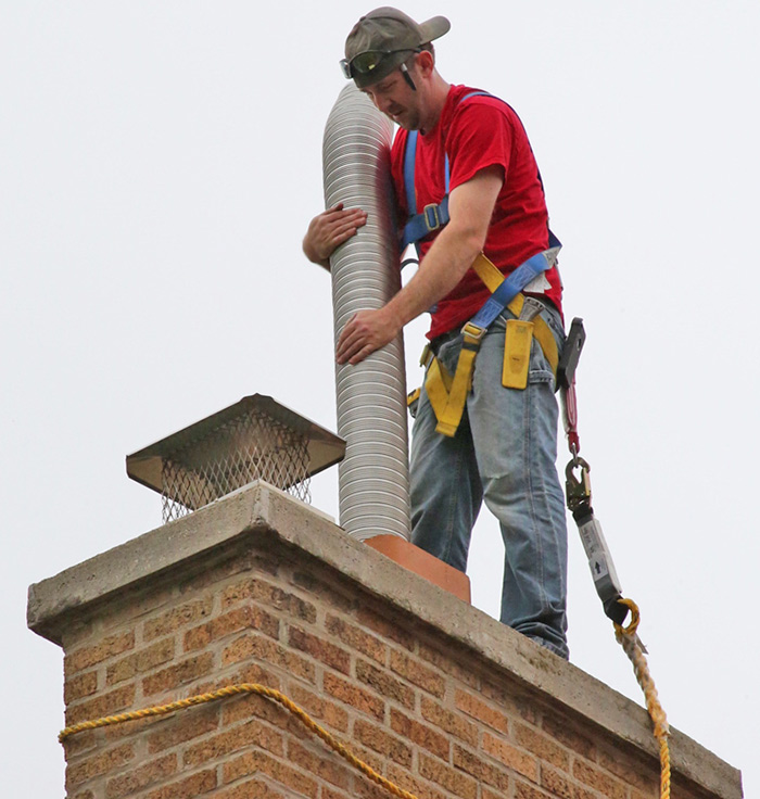 chimney liner system install in Milwaukee