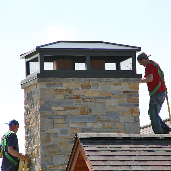 overmount chimney cap installation in Burlington WI