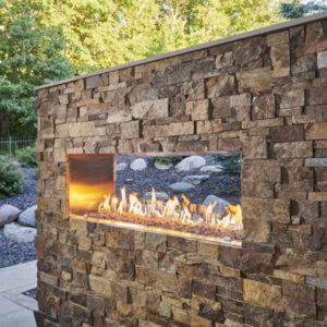 gas outdoor fireplace installation in WI