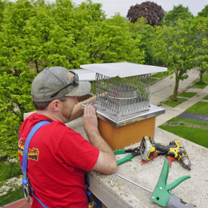 Pleasant Prairie WI chimney cap install