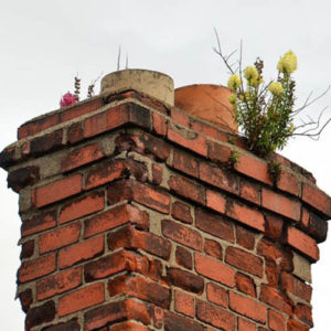 chimney flue leaking rain water