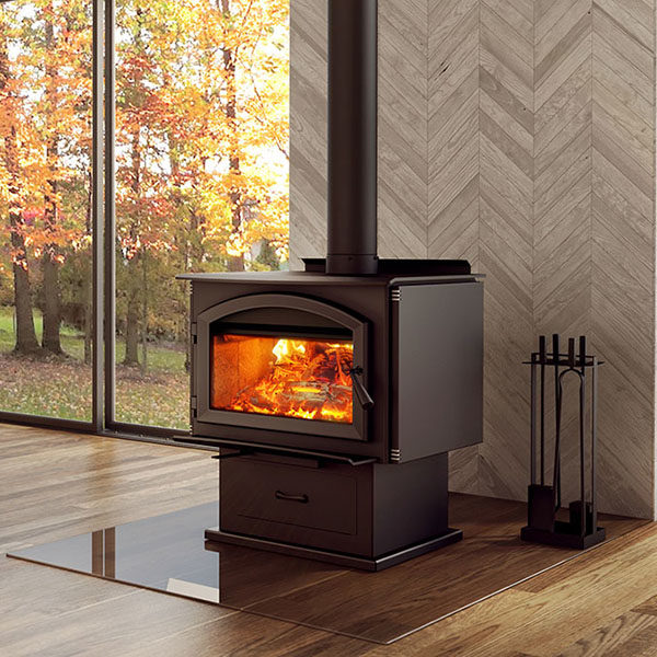 wood burning stove fireplace