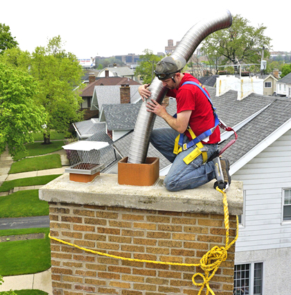 chimney liner install in Muskego WI