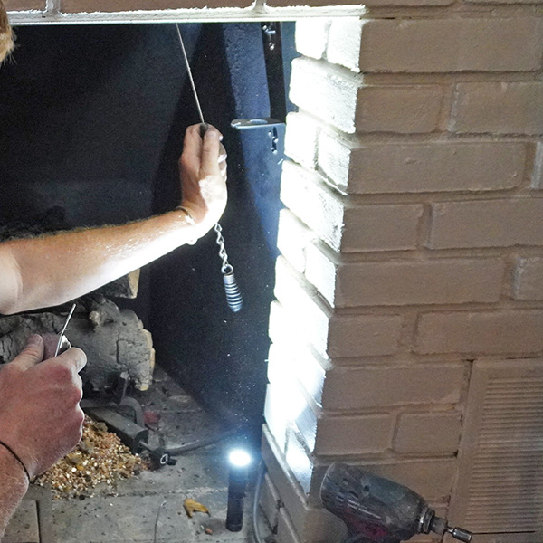 checking the fireplace damper, burlington wi