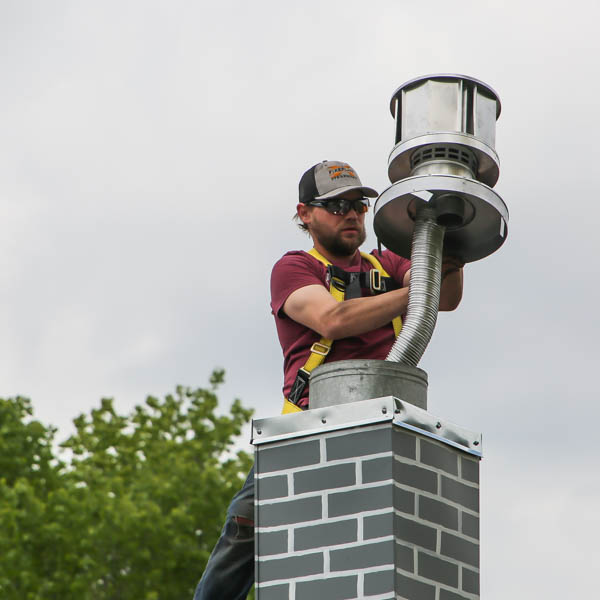 chimney flue liner replacement, oakwood wi