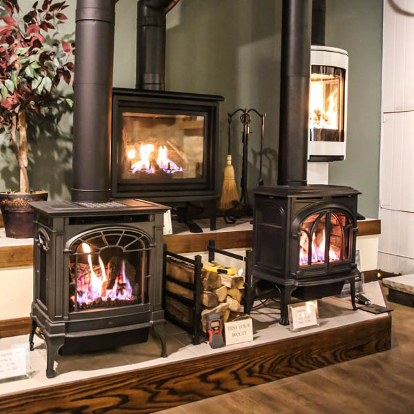 gas burning stove installation