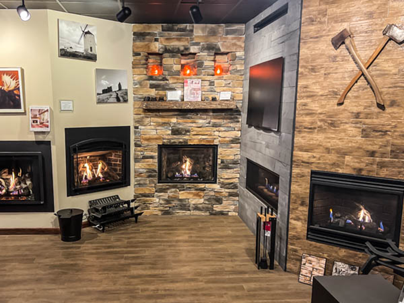 visit our fireplace showroom Wadsworth IL