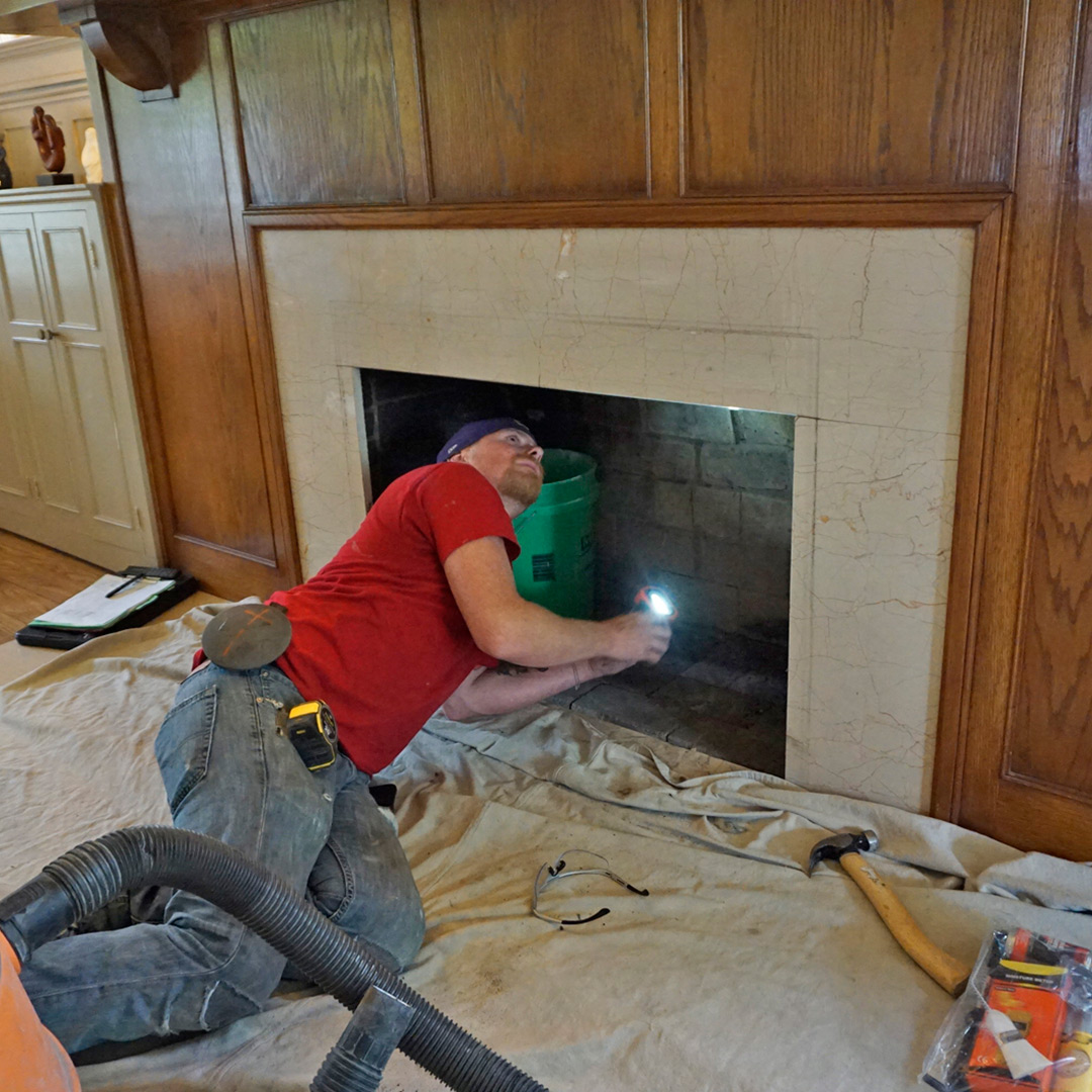 Annual chimney inspection around Sheboygan, WI.