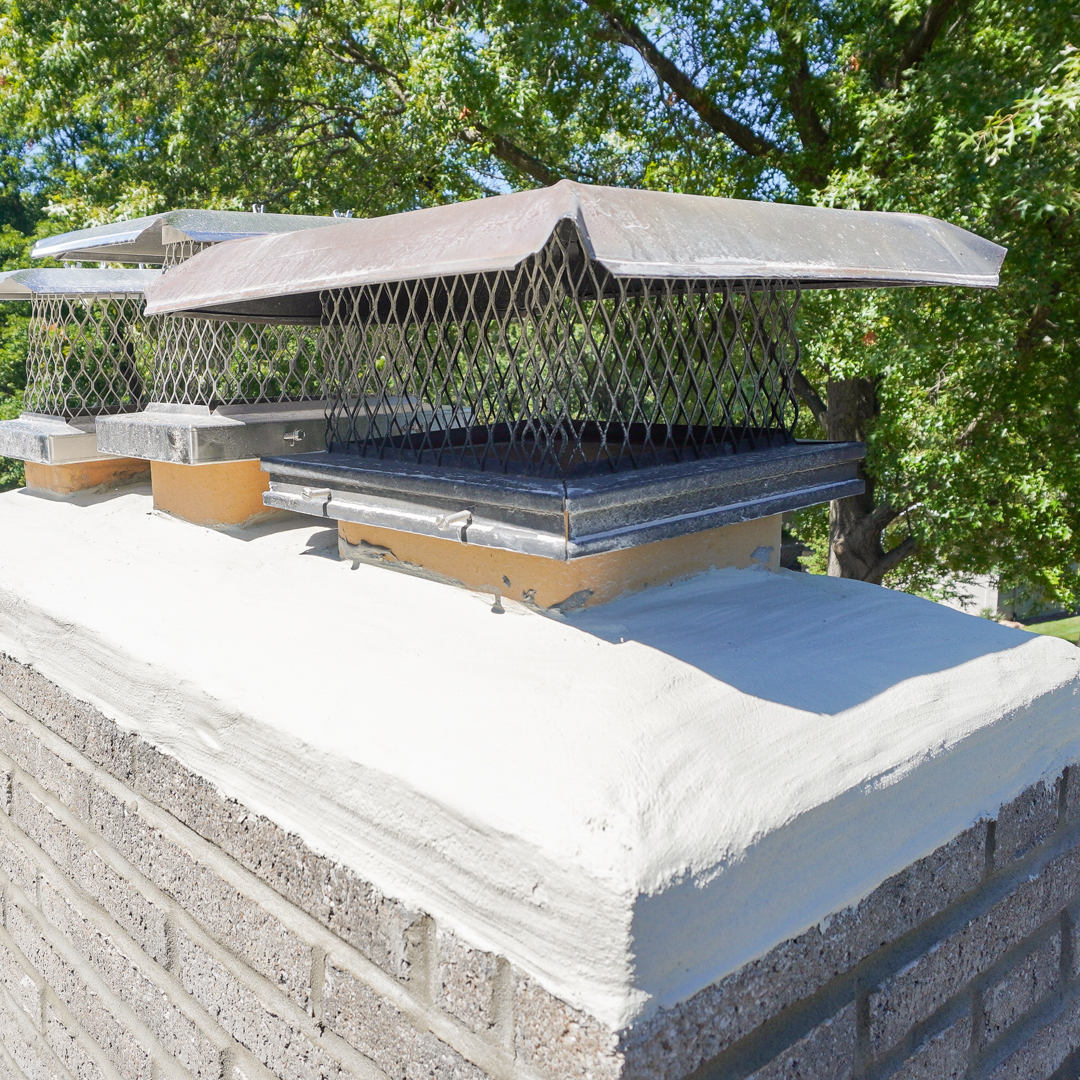 Rebuilt chimney crown near Burlington, WI.