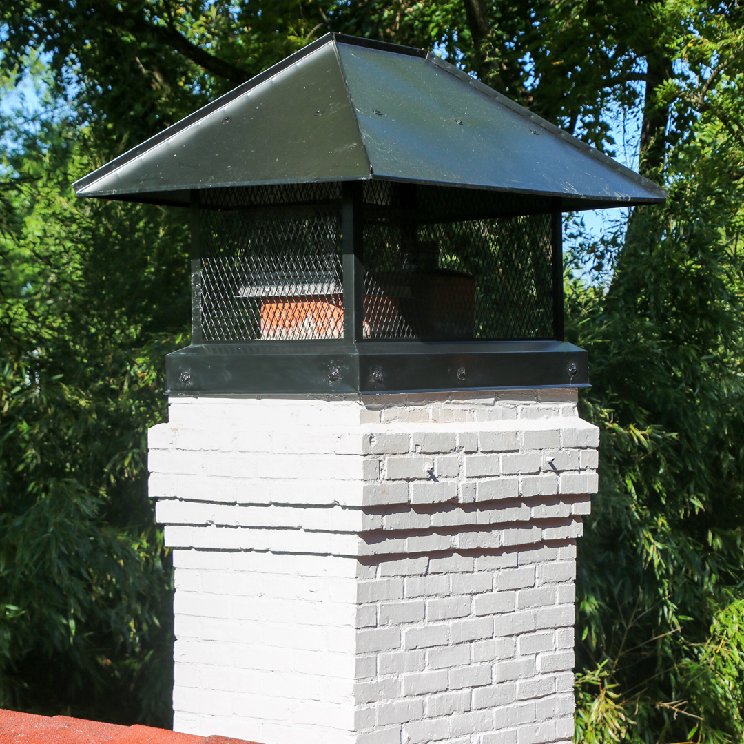 Stainless steel chimney cap in Elkhorn, WI.