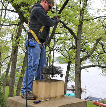 Professional chimney sweeping in Waukesha, WI.