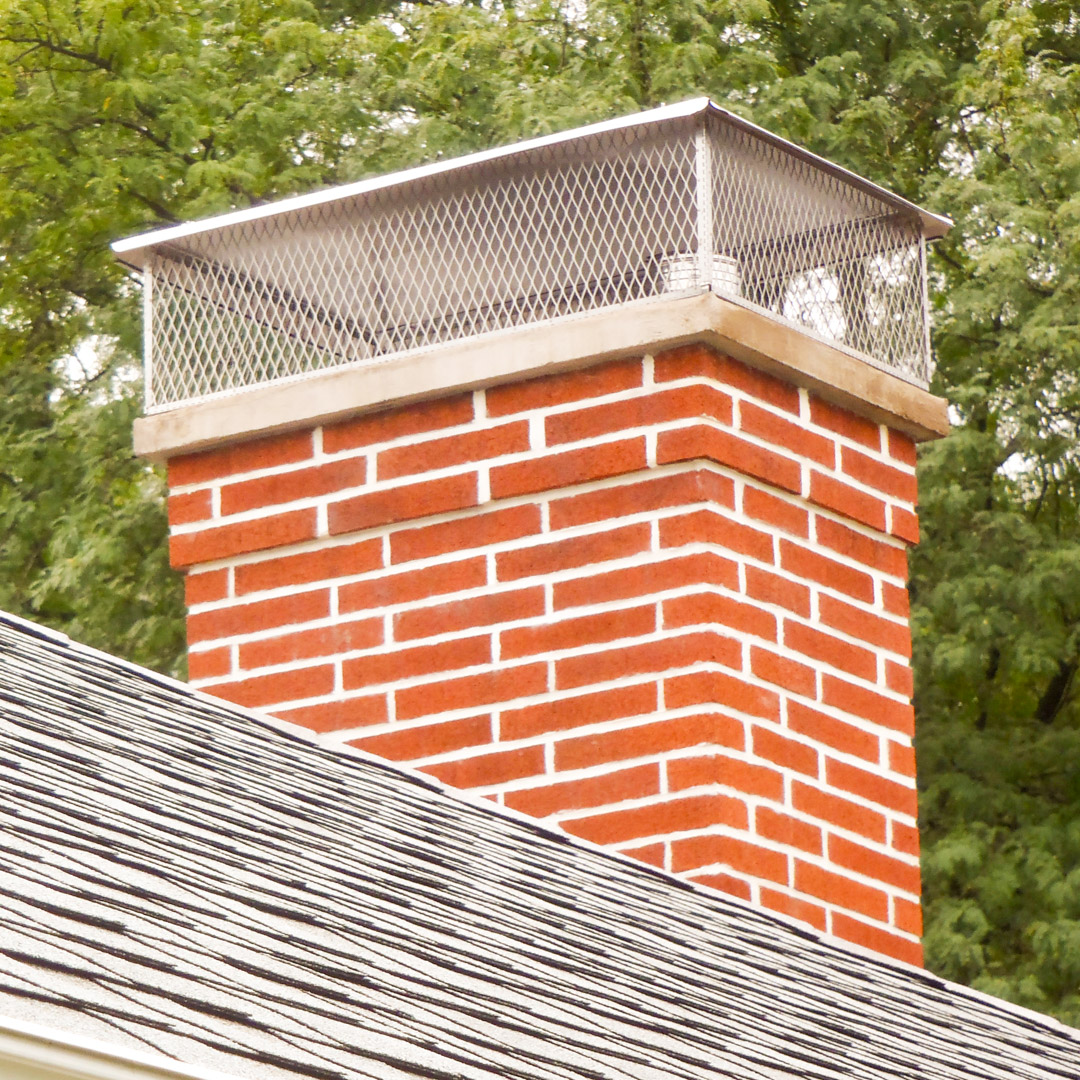 Chimney cap installation in Milwaukee, WI.