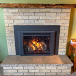 Gas fireplace insert installation in Lake Geneva, WI.