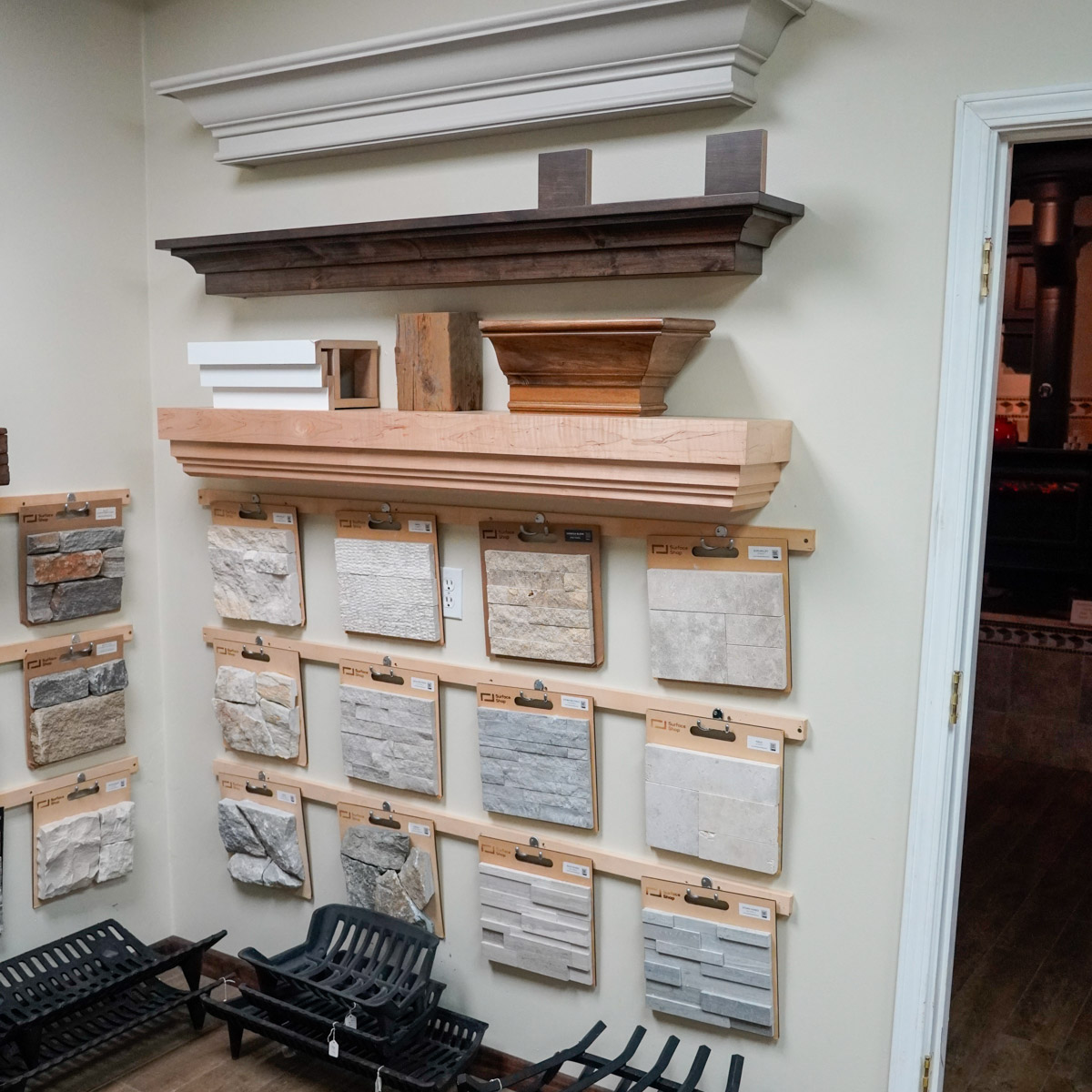 We sell fireplace mantels in Kenosha and Burlington WI